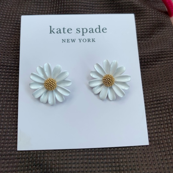 kate spade Jewelry - NWT- Kate Spade Into The Bloom Earrings in White